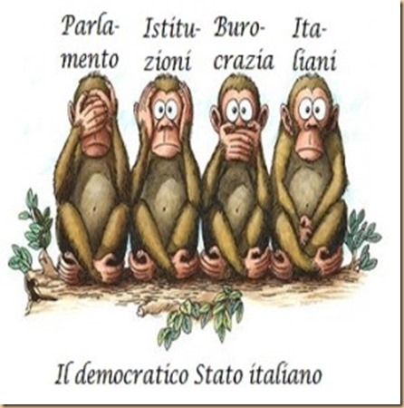 omertà italiana - 4 scimmiette